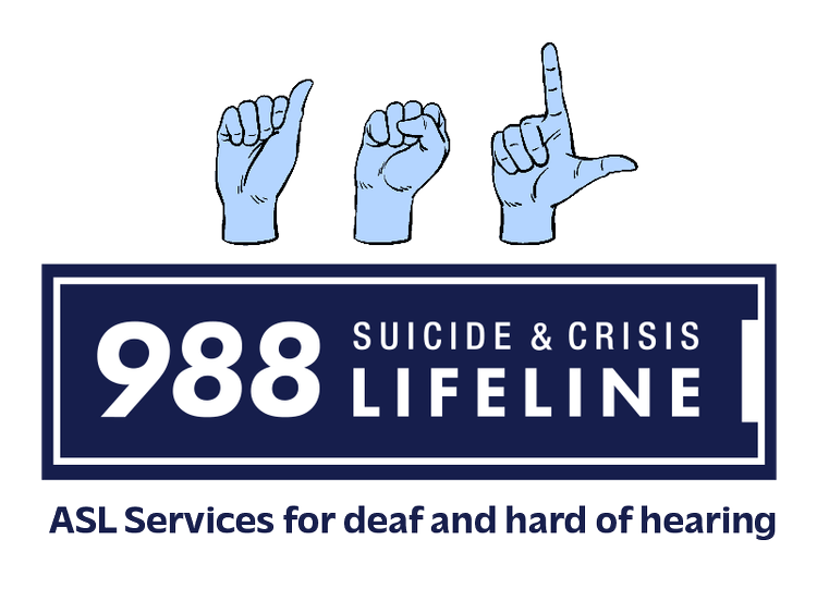 988 Suicide & Crisis Lifeline for Deaf and Hard of Hearing